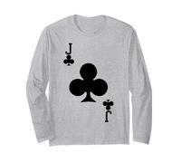 Jack of Clubs - Maglietta a forma di carte da gioco per Halloween Maglia a Manica