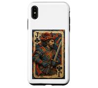 Jack of Clubs Warrior Knight Medieval Fantasy Lucky Poker Custodia per iPhone XS Max