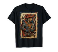 Jack of Clubs Warrior Knight Medieval Fantasy Lucky Poker Maglietta