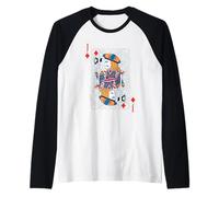 Jack of Diamonds Divertenti Costumi Facili Davanti e Dietro Maglia con Maniche Raglan