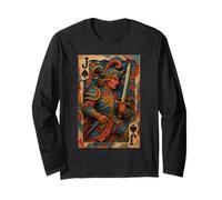 Jack of Spade Playing Card Paper Cut Lucky Poker Maglia a Manica