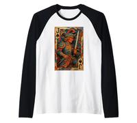 Jack of Spade Playing Card Paper Cut Lucky Poker Maglia con Maniche Raglan