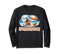 Jack O'Lantern Beach Lounging Summerween Fun Maglia a Manica