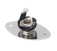 Jack per Chitarra, Piastra Presa Jack Universale da 1/4 di Pollice in Metallo, Forma Ovale, con Viti, per per Chitarre Stile Tele
