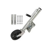 Jack per rimorchio, Jack for rimorchio girevole rotondo ruota solida da 8 pollici con bullone sulla capacità 67 5kg. Boat della ruota di jockey Camper Accessori for parti per camper e barche(ZINC)