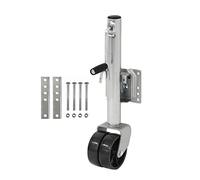 Jack per rimorchio, Porta rimorchio girevole rotondo a doppia ruota a doppia ruota da 6 pollici con bullone sulla capacità 65 0kg. Boat della ruota di jockey Camper Accessori for parti per camper e ba