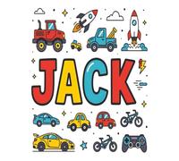 Jack Personalized Coloring Book: This fun and engaging kids coloring book features a bright, glossy cover with a cool original boy-themed design and ... and screen-free fun at home or on the go.