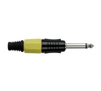 Jack Plug Mono 6.3mm Black housing Yellow end cap - DAP JMK102BY