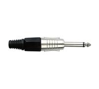 Jack Plug Mono 6.3mm Nickel housing Black end cap - DAP JMK102NB