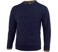 Jack Pyke Ashcombe Pullover Girocollo Maglione Uomo Caldo Lana 100% Casuale Navy