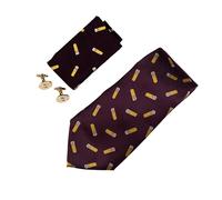 Jack Pyke Cravatta, Fazzoletto E Gemelli Set Regalo - Cartuccia Design da Uomo