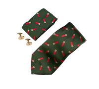 Jack Pyke Cravatta, Fazzoletto E Gemelli Set Regalo - Cartuccia Design da Uomo