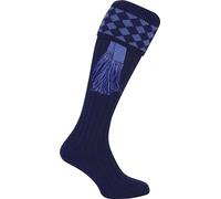 Jack Pyke Harlequin - Calzettoni da Caccia con Reggicalze - arlecchino - Blu Navy/Azzurro