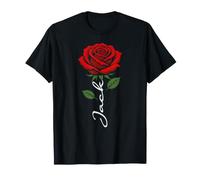 Jack Red Flower Art Uomini Bambini Ragazzi Minimalist Maglietta