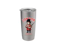Jack-Russel-Terrier - Cane London King's Guard Bandiera Inghilterra Bicchiere termico in acciaio inox doppia parete
