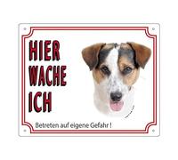 Jack Russel Terrier - Cartello di avvertimento, 12 x 3,5 cm, colore: Giallo