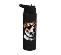 Jack Russel Terrier con occhiali da sole Stainless Steel Insulated Water Bottle