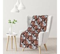 Jack Russel Terrier,Coperta morbida, calda, anti-pilling, in flanella, peluche, 76 x 102 cm