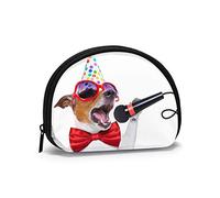 Jack Russell Cane Sorpresa Canto Compleanno Festa Animale Piccolo Portamonete per Donne Simpatico Portamonete per Ragazza Mini Portamonete Sacchetto di Immagazzinaggio Shell Portafoglio