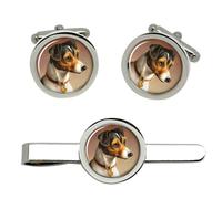 Jack Russell Da Carl Reichert Gemelli E Fermacravatta Set