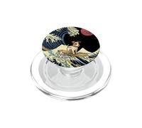 Jack Russell Giapponese Kanagawa Wave Divertente Cane Surf PopSockets PopGrip per MagSafe