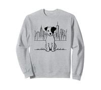 Jack Russell NY cane New York Line Art, design skyline di New York Felpa