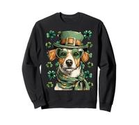 Jack Russell - Occhiali da Sole con quadrifogli e Cuori, per San Patrizio Felpa