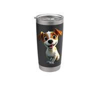Jack Russell Terrier Amante dei Cani Dolce Jack Russells Bicchiere termico in acciaio inox doppia parete