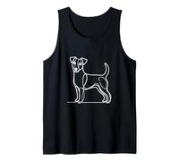 Jack Russell Terrier Arte Lineare Minimalista Cane Canotta