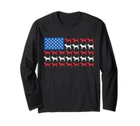 Jack Russell Terrier Bandiera Americana Patriottica 4 luglio Cane Maglia a Manica