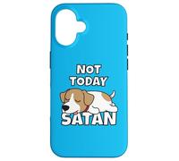 Jack Russell Terrier Cane Pigro Not Today Satan Custodia per iPhone 16