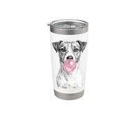 Jack Russell Terrier che soffia gomma da masticare Bicchiere termico in acciaio inox doppia parete