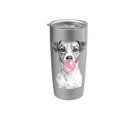 Jack Russell Terrier che soffia gomma da masticare Bicchiere termico in acciaio inox doppia parete