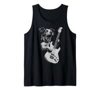 Jack Russell Terrier che suona la chitarra musica rock amante dei cani Canotta