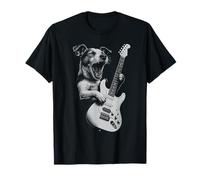 Jack Russell Terrier che suona la chitarra musica rock amante dei cani Maglietta
