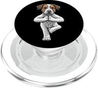 Jack Russell Terrier, cucciolo di cane da yoga, Funny Dogs, JRT, Asana PopSockets PopGrip per MagSafe