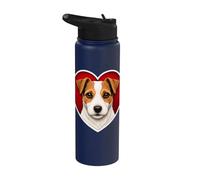 Jack Russell Terrier Cuore Stainless Steel Insulated Water Bottle