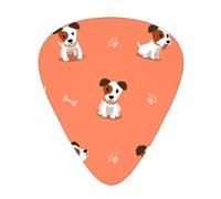 Jack Russell Terrier dei cartoni animati,12 pezzi di plettri per chitarra, 3 plettri di diverso spessore per chitarra acustica, basso, ukulele