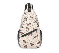 Jack Russell Terrier Dog Bones Sling Sling Cross Bag Petto Uomo Zaino Casual Animal Shoulder per Campeggio In Ciclismo