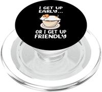 Jack Russell Terrier Dog I Get Up Early Coffee Puppy Dogs PopSockets PopGrip per MagSafe