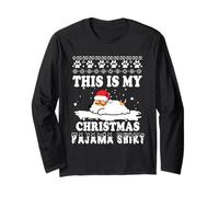 Jack Russell Terrier Dog This Is My Christmas Pajama Xmas Maglia a Manica
