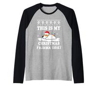 Jack Russell Terrier Dog This Is My Christmas Pajama Xmas Maglia con Maniche Raglan
