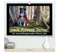 Jack Russell Terrier.....Ein Verwandlungskünstler namens Jake (hochwertiger Premium Wandkalender 2026 DIN A2 quer), Kunstdruck in Hochglanz: Monatskalender mit einem Jack Russell