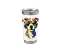 Jack Russell Terrier Occhiali da Sole Amante Jack Russells Bicchiere termico in acciaio inox doppia parete