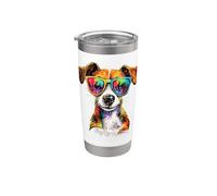 Jack Russell Terrier Occhiali da Sole Amante Jack Russells Bicchiere termico in acciaio inox doppia parete