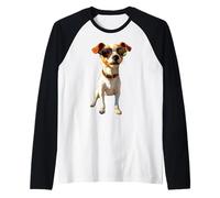 Jack Russell Terrier Occhiali da Sole Amante Jack Russells Maglia con Maniche Raglan