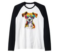 Jack Russell Terrier Occhiali da Sole Amante Jack Russells Maglia con Maniche Raglan