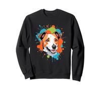 Jack Russell Terrier - Ritratto Splash Colorato Felpa