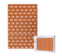 Jack Russell Terriers Arancione Carino Cane Jack Russell, Puzzle da 1000 Pezzi Gioco per Adulti Puzzle Impegnativi, Puzzle