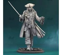Jack Sparrow Pirati dei Caraibi statuetta film cinema da dipingere resina 1/24